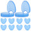 10Pcs Sky-Blue PP Retainer Cases Compact Portable Storage 5