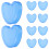 10Pcs Sky-Blue PP Retainer Cases Compact Portable Storage 3