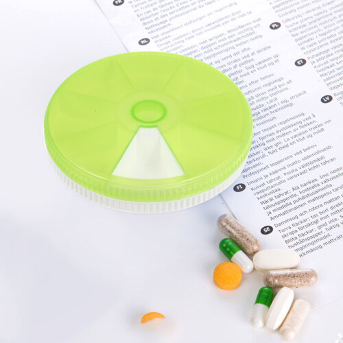Mini Drehbare Pillendose Mit 7 Fächern Für , Zufällige Farbe 2