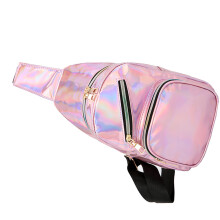 Fashion Hüfttasche Glänzend Für Outdoor Sport Reisen Pink