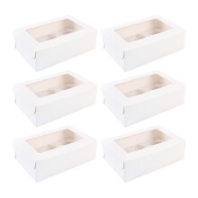 20Stk 2-Fächer Kraftpapier Lebensmittelboxen Mit Einlegetablett Weiß