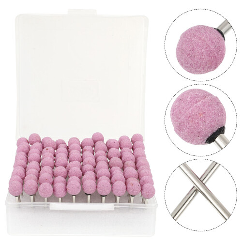 100Stk Kugelförmige Schleifköpfe Pink 2