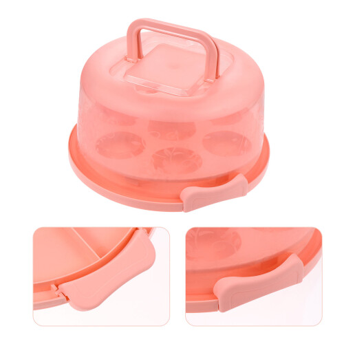 1 Set Handheld Cake Box Für Kuchen Dessert, Transparent 1