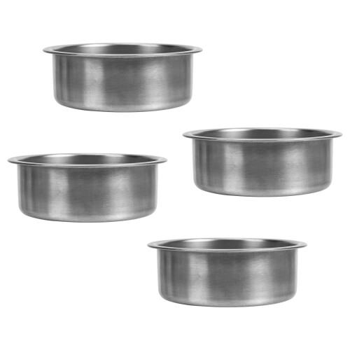 4Stk Schüssel Suppenschüssel Für Haushalt Silber 2
