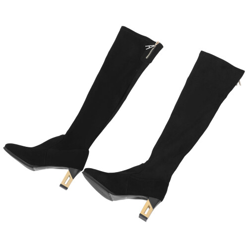 1 Paar Damenstiefel Herbst Winter Überknöchel Absatz Elastisch