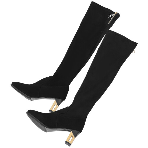 1 Paar Damenstiefel Herbst Winter Überknöchel Absatz Elastisch 1
