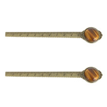 2Stk. Metall Lesezeichen Mit Kristallstein Dekoratives Lineal
