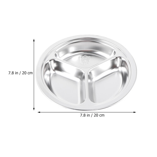 20cm 304 Geteilter Teller Fächer Servierplatte 1