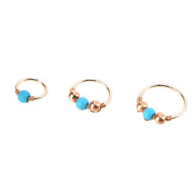 Nasenring Nasenperle Stecker 6mm 8mm 10mm Roségold Türkis