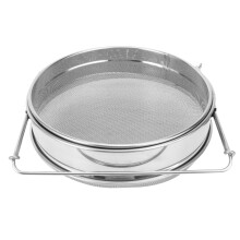 1Stk Doppelschicht Honigfilter Imkereiwerkzeuge (Silber)