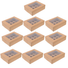 10 Papier Muffin Boxen Mit