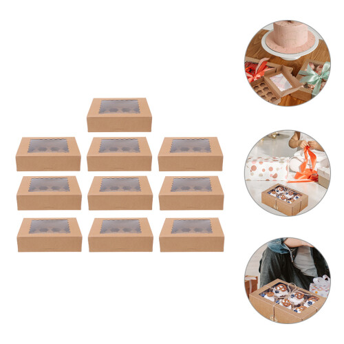 10 Papier Muffin Boxen Mit 1