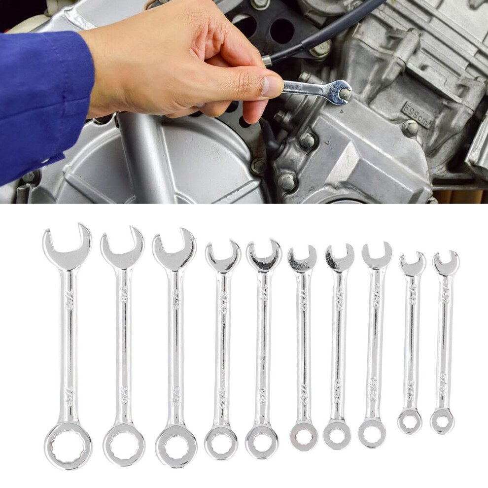 10Pcs Chrome Vanadium Steel Flexible Mini Combination Wrench Set 9411353546755