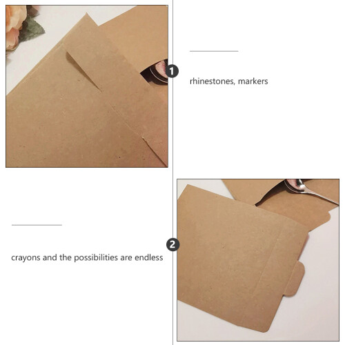 1 Set Mit 50 Braune Kraftpapiertüten Für Cd Und Briefe 2