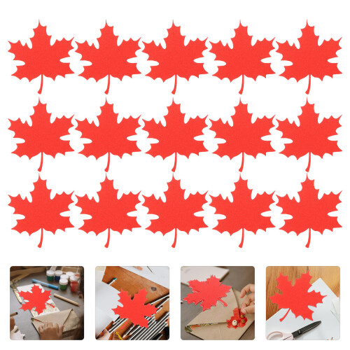 20St Fall Blätter Ausschnitte Glitzerpapier Dekorative Ahornblätter 2