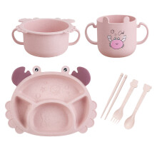 6Pièces Enfants Rose PP Bords Tasses À Oreilles Faciles