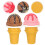 2Stk Simuliertes Eiscreme Modell, Dessert Display Requisite 6