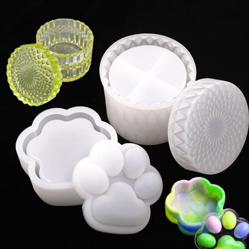 2Sets Silikon Schmuckbox Formen Weiß Für DIY Basteln 1