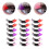9 Paar Gekleurde Pluizige Valse Cosplay 3