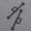 2 Paar Industrielle Barbell Ohrstecker Herzform 3