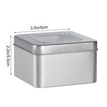 10Stk Quadratische Blechdose Für Gewürze Süßigkeiten Tee – Silber