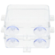 2Stk Reptilien Futterboxen Mit Anti-Flucht-Design Und Saugnapf