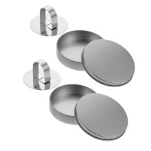 4Pcs Versatile Metal Cookie Cutters Baking Kit Silver Biscuit Mold Set