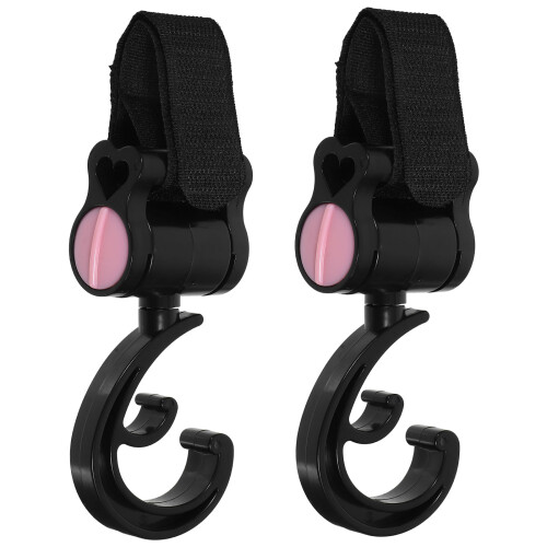 2Pièces Crochets Suspendus Solides Pour Poussette Bébé Rose PP 1