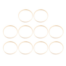 10Pcs Durable Light Yellow Bamboo DIY Embroidery Circles for Sewing