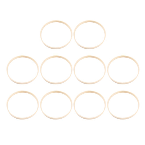 10Pcs Durable Light Yellow Bamboo DIY Embroidery Circles for Sewing