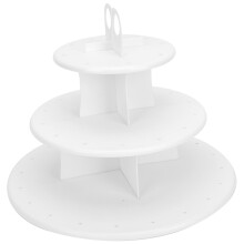 1St Drieslagige Decoratieve Taartstandaard Wit Voor Thuis