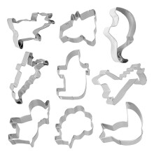 9Teile Tiere Serie Geformte Backform Set Ausstecher Form