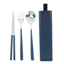 1 Set Reisebesteck Mit Etui Aus Für Camping