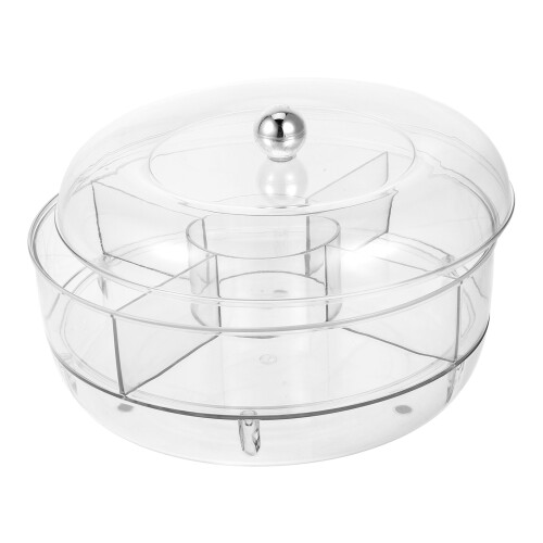 Geteilter Serviertray Mit Deckel Und Griff Für Snacks Gemüse