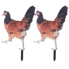 2Stk Gartenhühner Pfähle Acryl Für Und Hof