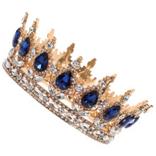 Blue Bridal Wedding Headdress Zinc Alloy Bride Crown for Women