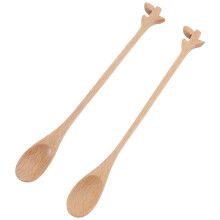 2Stk Holz Rührlöffel Haushalt Holzlöffel Rühren