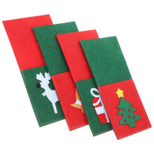 4Stk Weihnachtliche Besteckhüllen Für Messer Und Gabel, Tischdeko