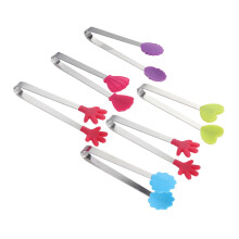 6Stk Mini Servierzange Aus Mit Silikonkopf Für Würfelzucker