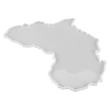 White Silicone Africa Map Casting Mold DIY Craft Mold for Crafts
