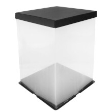 1Set Transparente Kuchenaufbewahrungsbox, Höhenverstellbar,