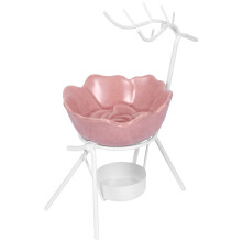 Deer Iron Duftlampe Mit Rosenförmigem Teelichthalter Für Zuhause Büro