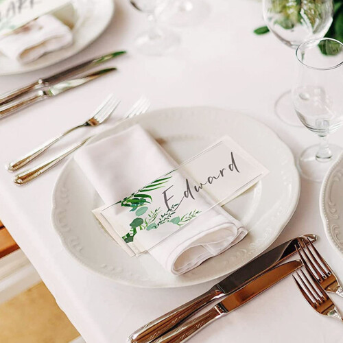 20St Schild Hochzeit Transparente Platzkarten Leere Sitzkarten 1