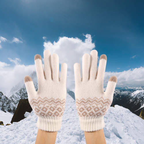 Paar Winter Verdickte Gestrickte Touchscreen- 2