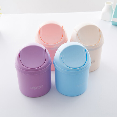 Desktop Müllbox Mit Deckel Reinigungsbehälter Mini Mülleimer Organizer 1