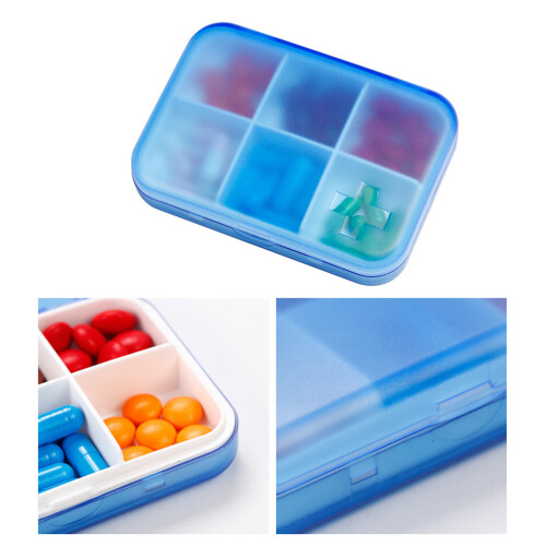 2Stk Multifunktionales Pillendosenset Mit 6 Fächern Tragbar 1