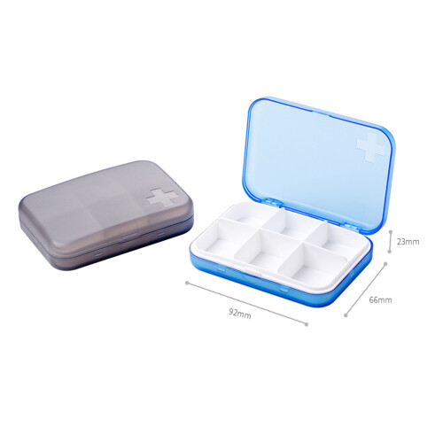 2Stk Multifunktionales Pillendosenset Mit 6 Fächern Tragbar 2