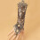 2Stk Vintage Spitzenhandschuhe Finger Mit Perlen Ring 4