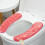 3 Paar Universal WC-Sitz Scheiben Herzförmig Plüsch WC-Sitzbezug 8