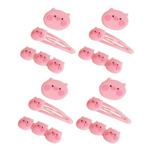 12St Decoratieve Roze Varkens Haarspelden Voor